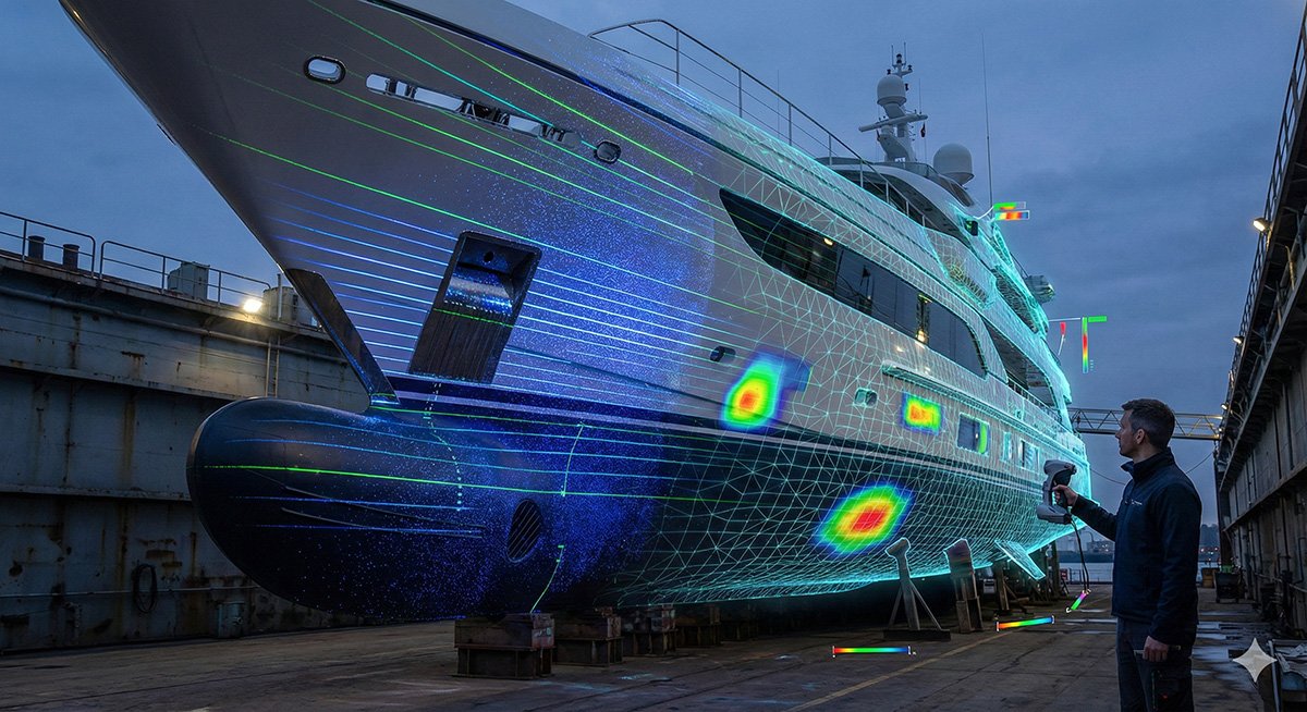 Tekne 3D Tarama: Gövde Ölçülendirme ve Modifiye Öncesi Dijital Analiz