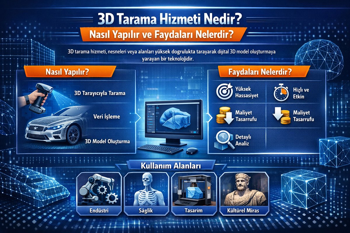 3D Tarama Hizmeti Nedir? Nasıl Yapılır ve Faydaları Nelerdir?