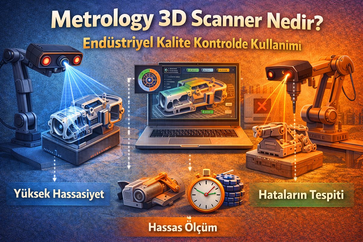 Metrology 3D Scanner Nedir? Endüstriyel Kalite Kontrolde Kullanımı