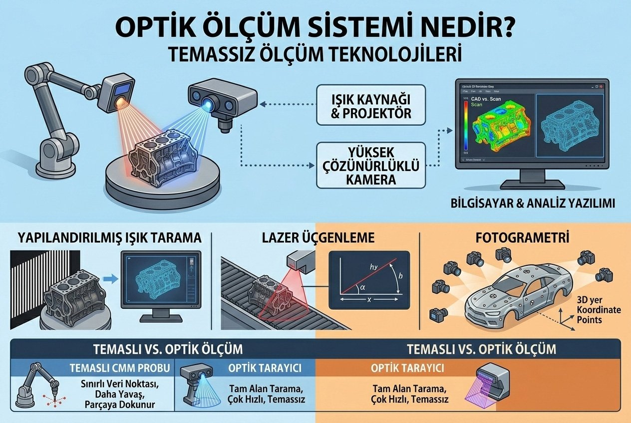 Optik Ölçüm Sistemi Nedir? Temassız Ölçüm Teknolojileri