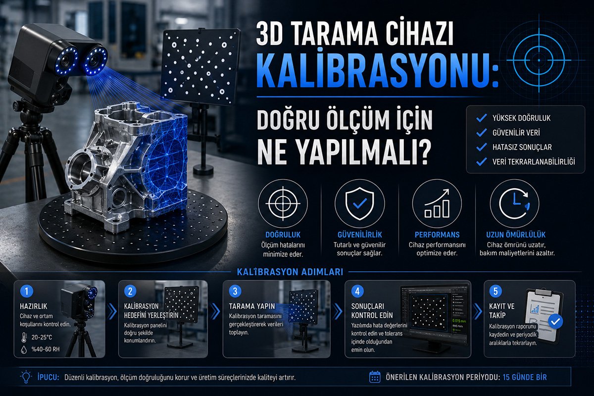 3D Tarama Cihazı Kalibrasyonu: Doğru Ölçüm İçin Ne Yapılmalı?