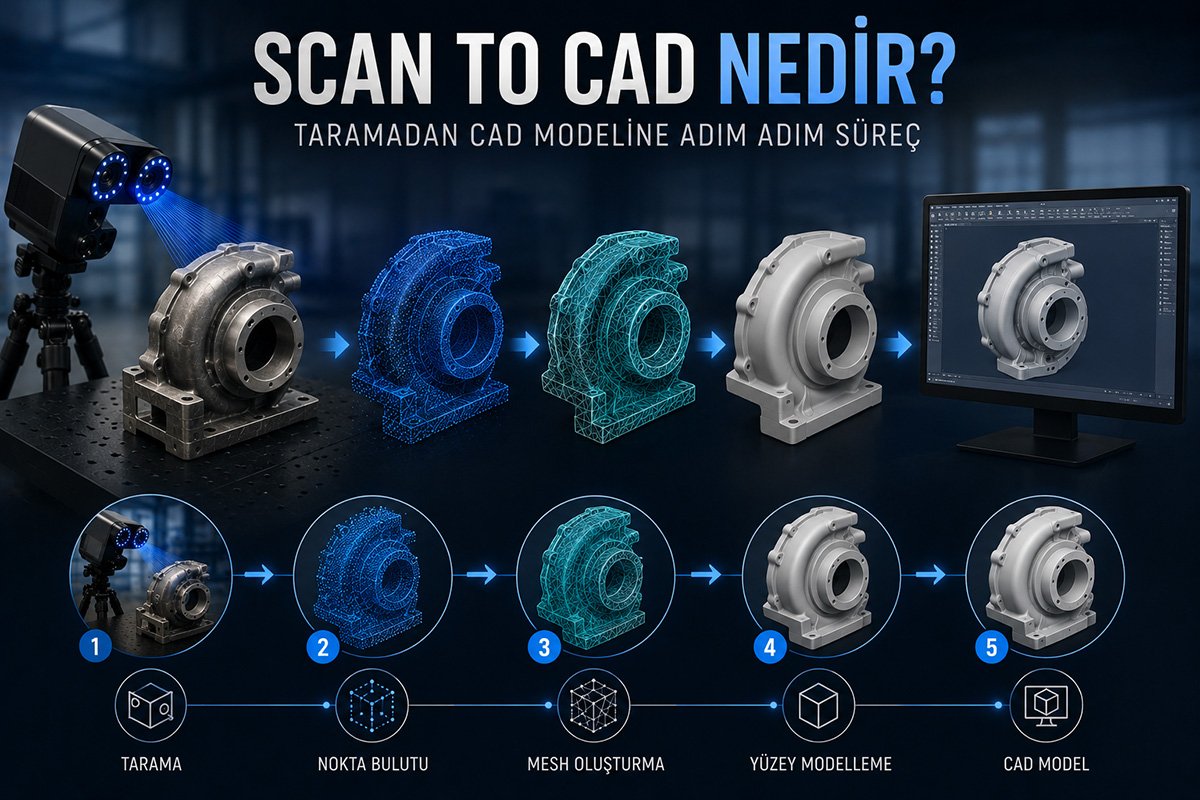 Scan to CAD Nedir? Taramadan CAD Modeline Adım Adım Süreç

