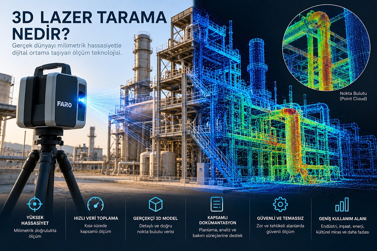 3D Lazer Tarama Nedir? Çalışma Prensibi ve Avantajları