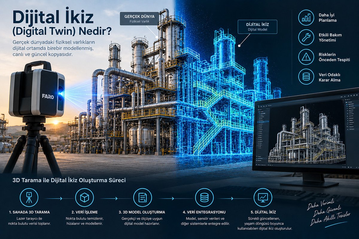 Dijital İkiz (Digital Twin) Nedir? 3D Tarama