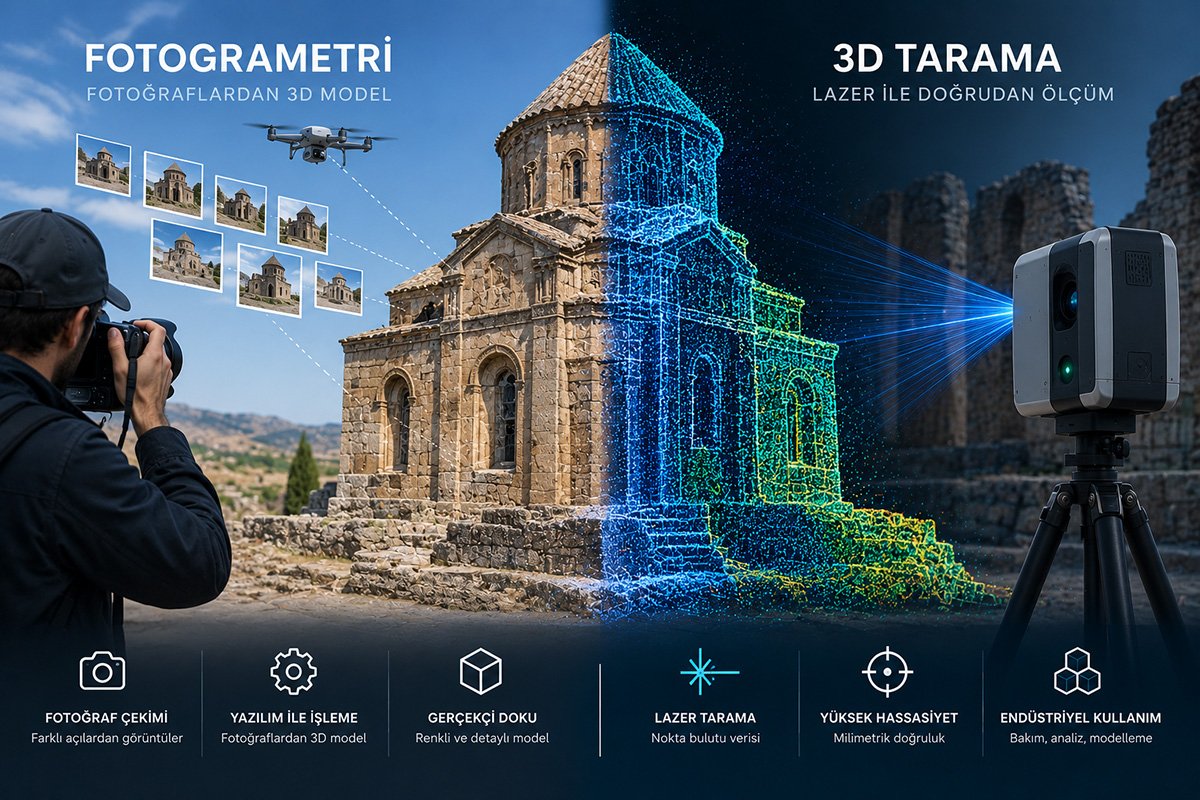Fotogrametri Nedir? 3D Tarama ile Farkları ve Kullanım Alanları